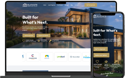 Built for what’s next mortgage website template