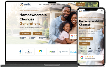 Homeownership changes generations mortgage website template